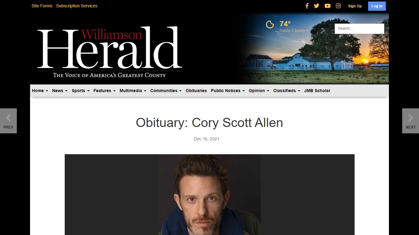 Obituary: Cory Scott Allen | Obituaries | williamsonherald.com